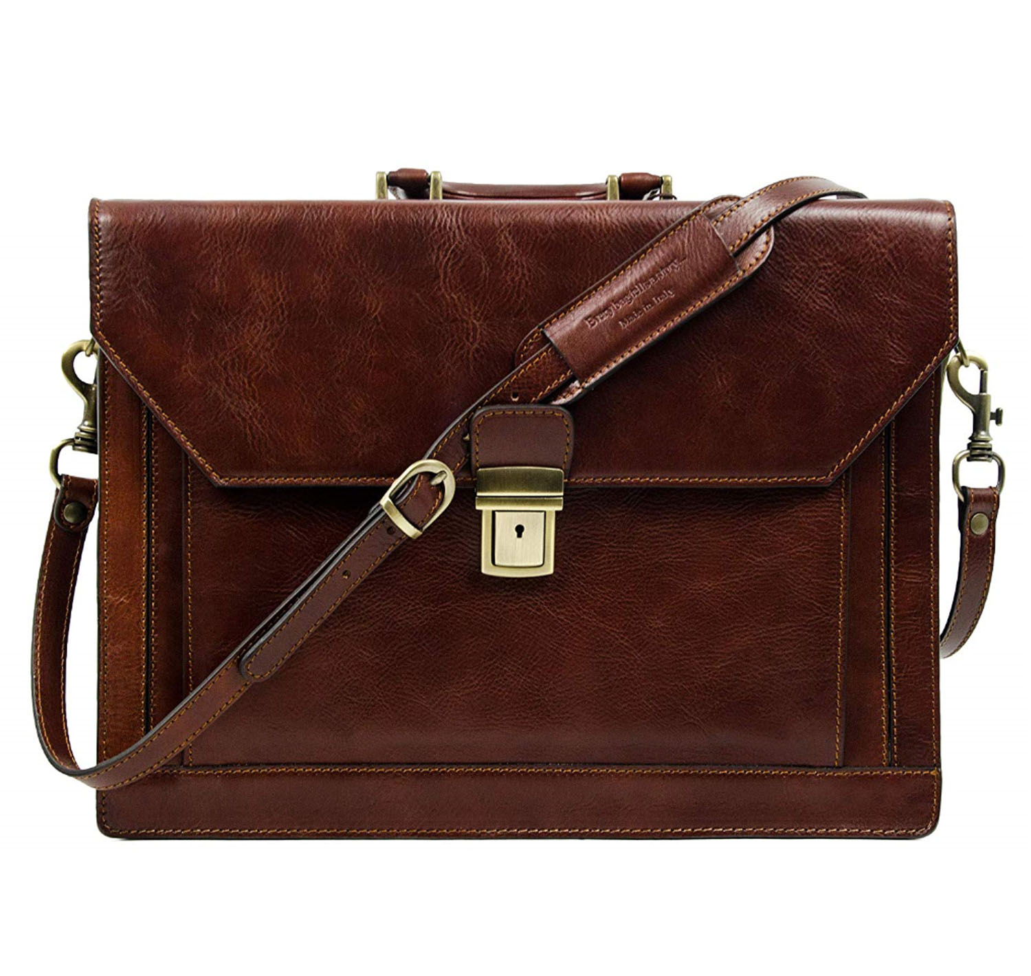 男士復(fù)古真皮公文包